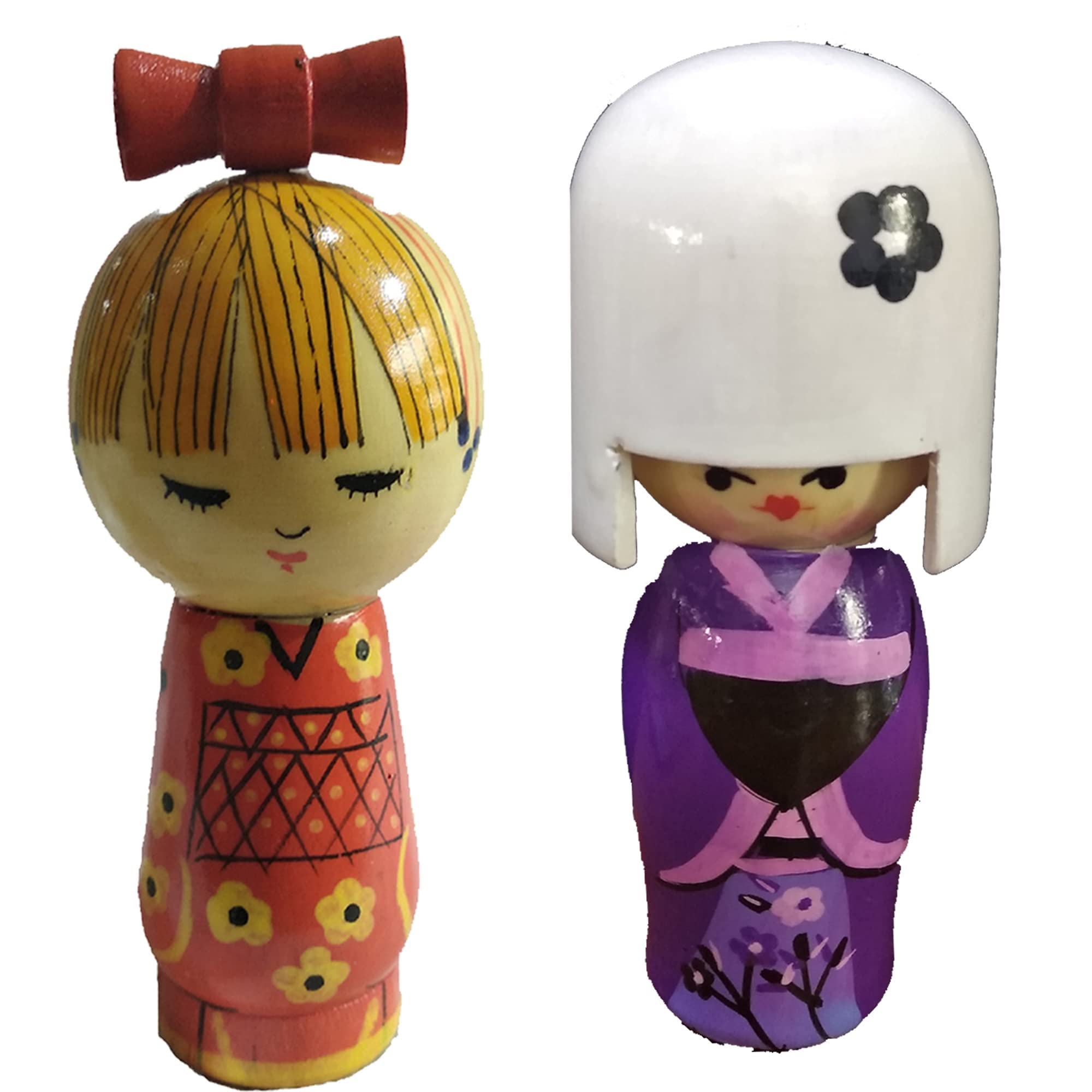 WOODEN KOKESHI JAPANESE DOLL