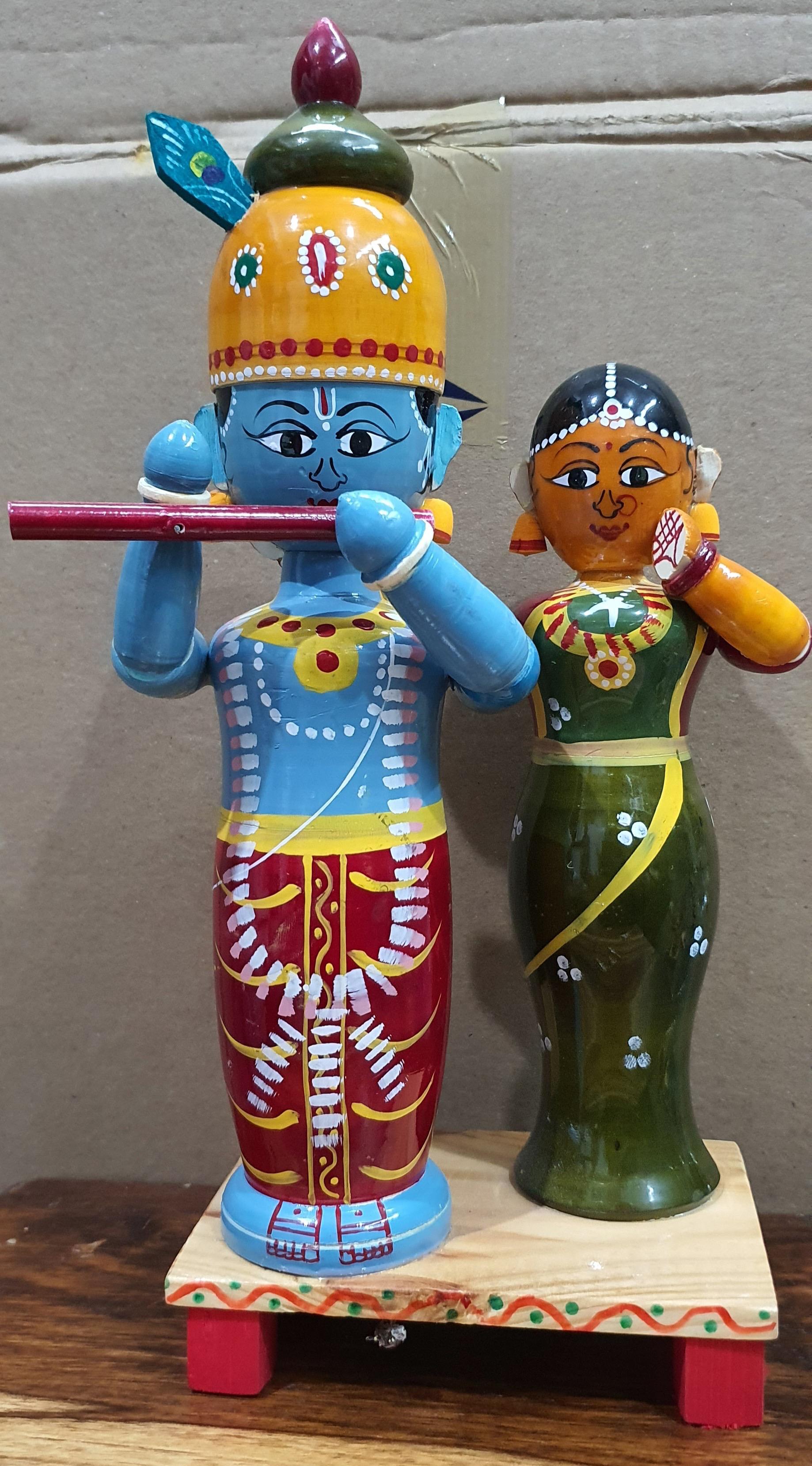 WOODEN KONDAPALLI RADHA KRISHNA