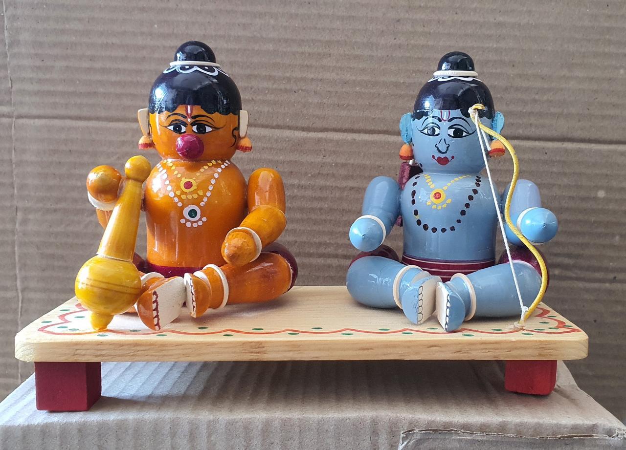 WOODEN  BALAHANUMAN AND BALARAMUDU