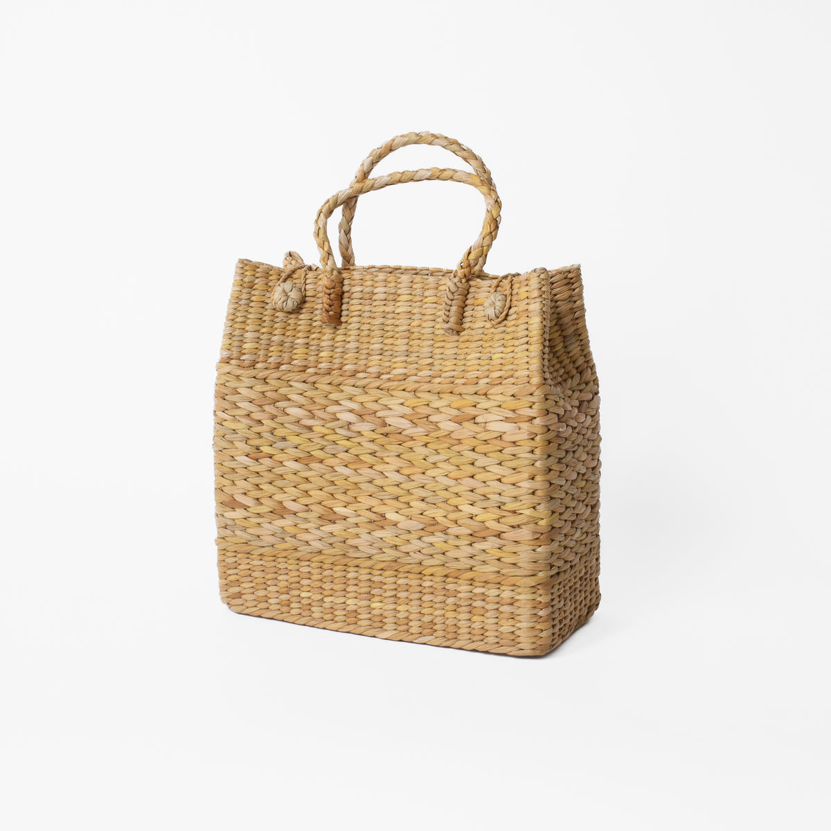 HYACINTH CHEQUE WAVE BASKET