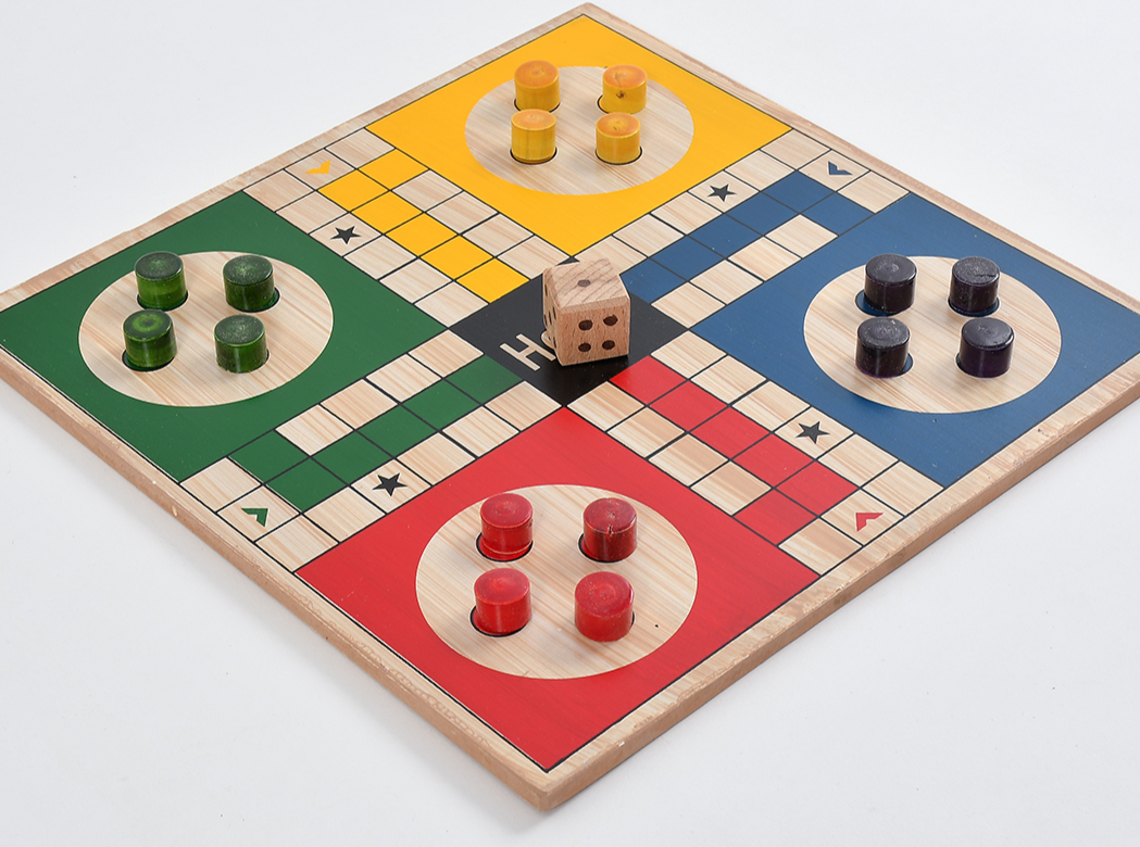 WODDEN 2 IN 1  LUDO AND SNAKE &LADDER GAME