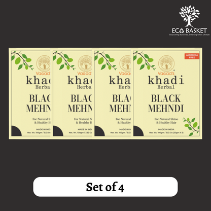 Vagad's Khadi Herbal Gramodaya Pure Natural Black Mehndi For Hair